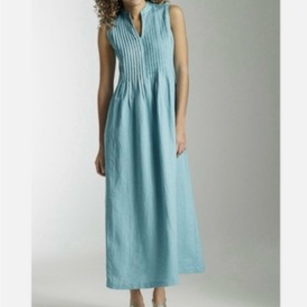 J. Jill Aqua Blue Sleeveless Dress